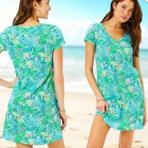 NWT XL Lilly Pulitzer Etta V-Neck dress  Multi Via Parig